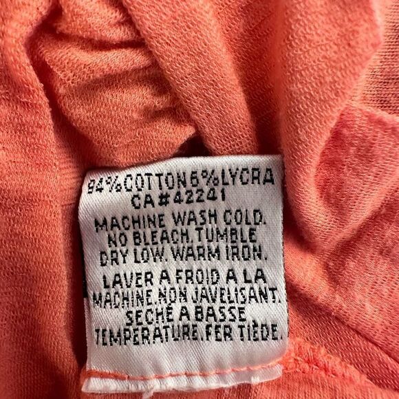 Velvet by Anthropologie Semi-Surplice V-Neck Spaghetti Strap Cami Top Coral Pink - Picture 4 of 4